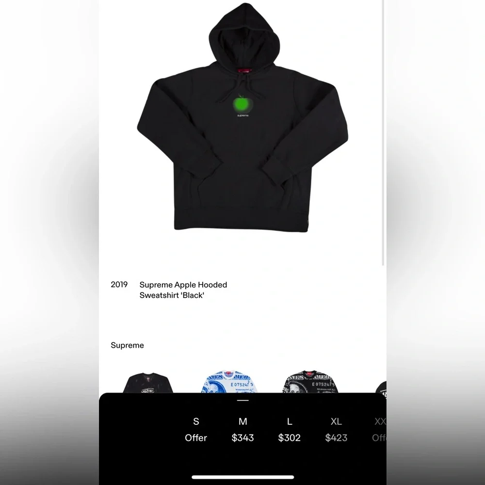 🖤Supreme Apple Hoodie - Picture 7 of 7